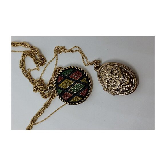 Curated bundle vintage Sarah Coventry necklace and locket necklace - Picture 4 of 5